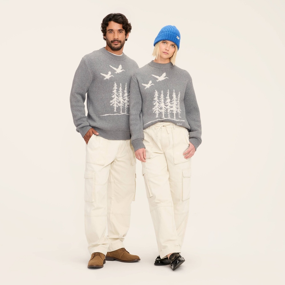 Woolrich x Target Unisex Adult S Small Scenic Pullover Sweater Heather Gray NWT